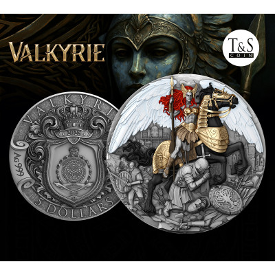 Walkiria - 2 uncje - srebrna moneta kolekcjonerska