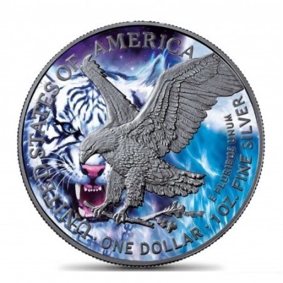 1 Oz Wolf American Eagle -Tiger - stříbrná mince
